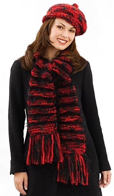 Bright Scarf and Beret (Scarf)