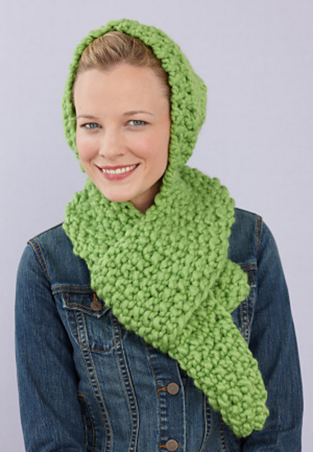 Seed Trimmed Scarf Hood