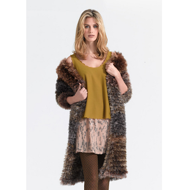 Felted Coat with Fun Fur