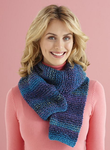 Garter Stitch Two-Ball Scarf #L10630
