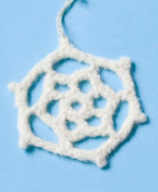 Felted Holiday Snowflake L0294