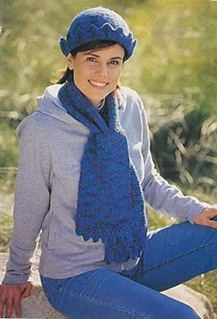 Felted Brimmed Beanie Hat & Scarf (Hat)