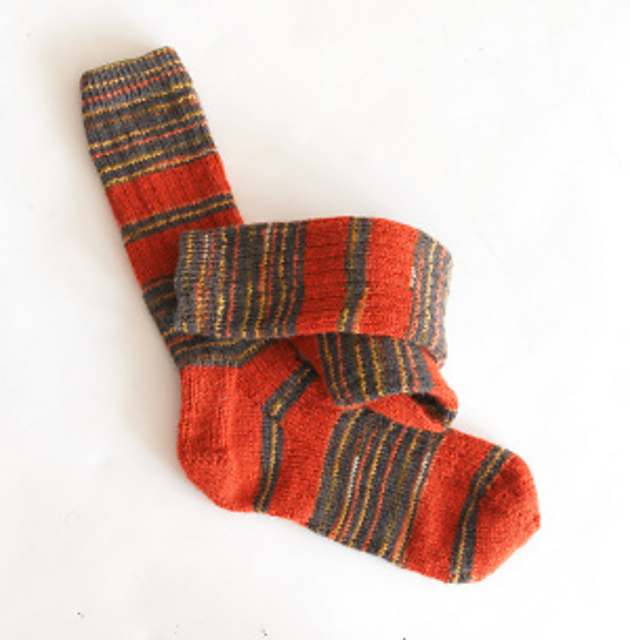 Striped Ribbed Socks #L10503