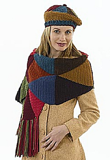 Geometry Wrap & Hat (Beret)