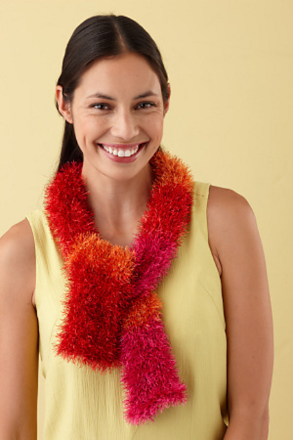 Loom Knit Multi Color Scarf