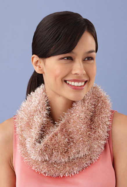 Loom Knit Glitter Cowl