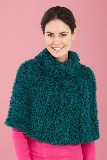 Silky Turtleneck Cape