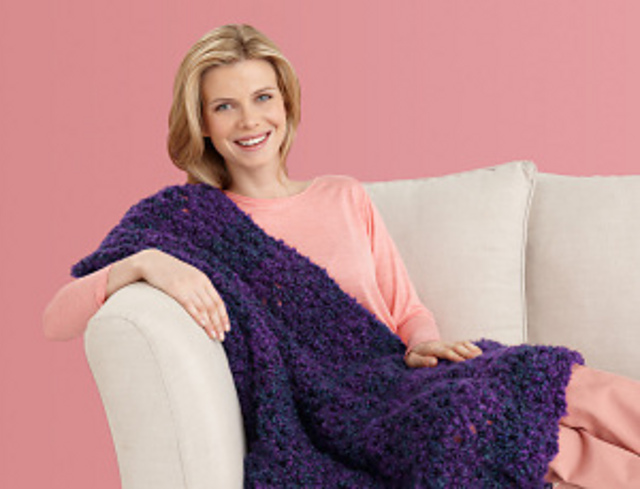 Comfy V-Stitch Throw