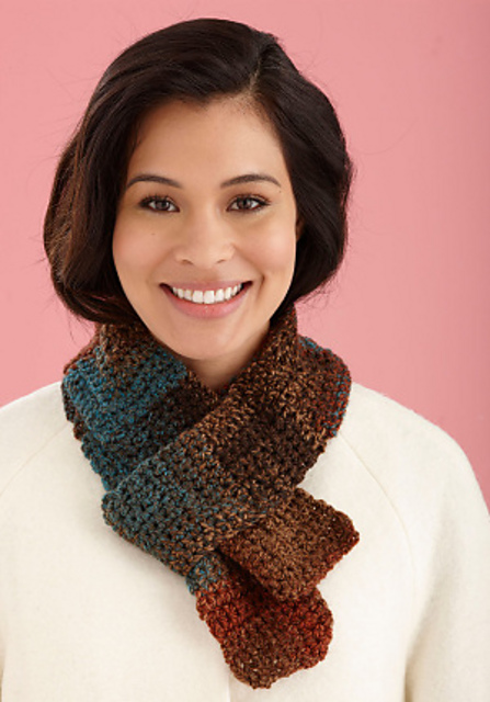 One Ball Mitered Stripe Scarf