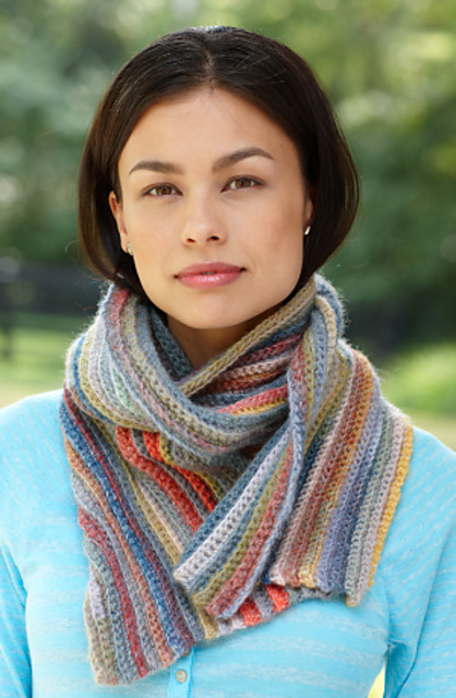 Striped Ribs Scarf