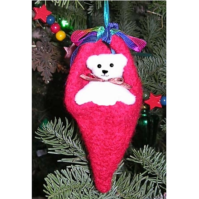 Felted Swedish Cone Ornament