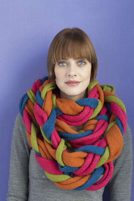 Felted Braided Colors Scarf