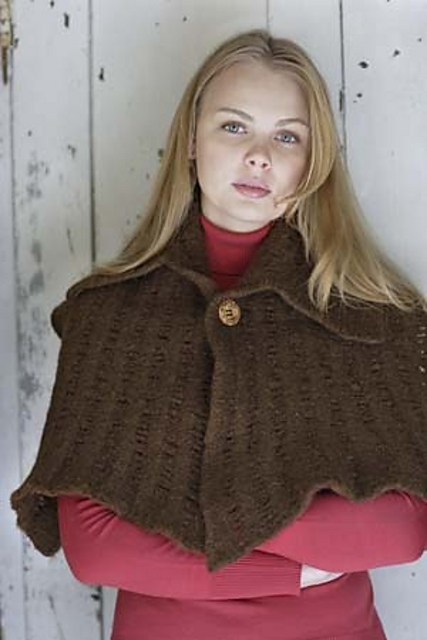 Drop Stitch Felted Capelet #60656A