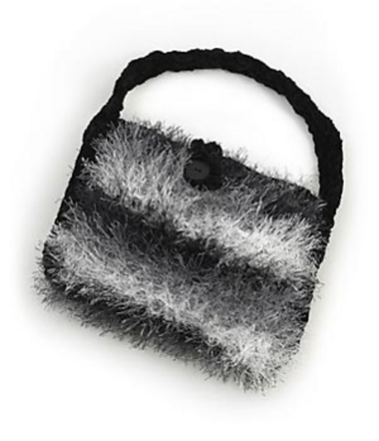 Furry Striped Bag