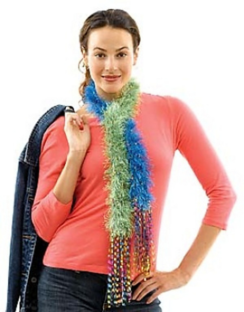 Bi-Color Skinny Scarf (crochet)