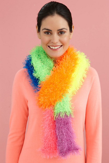 Neon Color Block Scarf