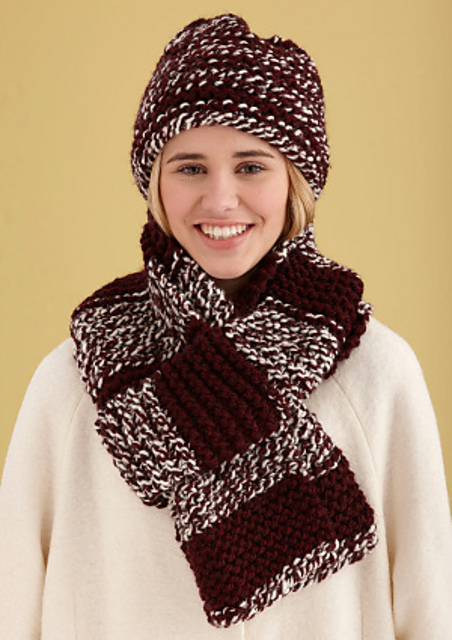 Simple Knit Hat and Scarf (Hat)