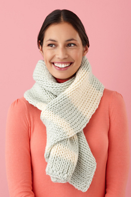 Loom Double Knit Rib Scarf #L10234