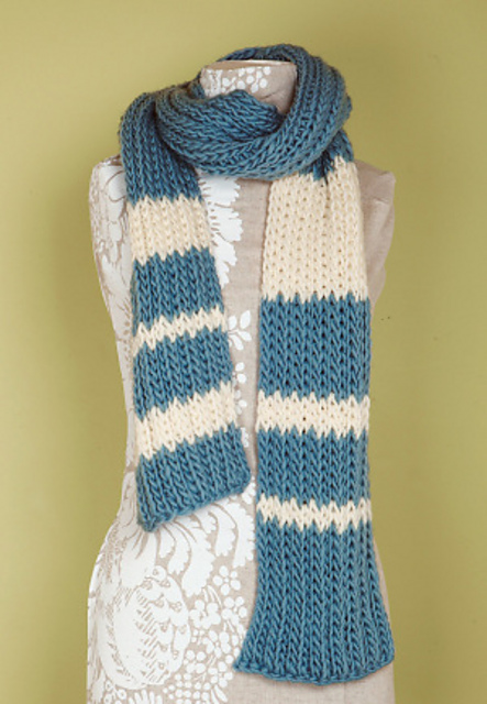 Loom Double Knit Rib Scarf #L10024