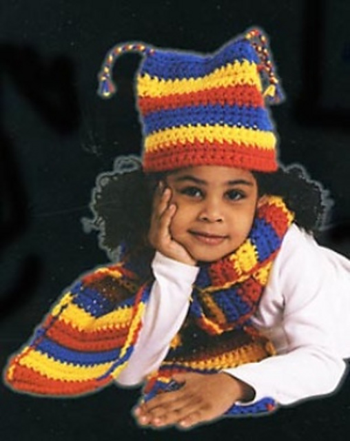 Primary Stripes Child's Hat & Scarf (Hat)