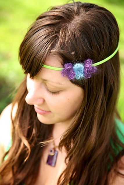 Mohair Flower Headbands