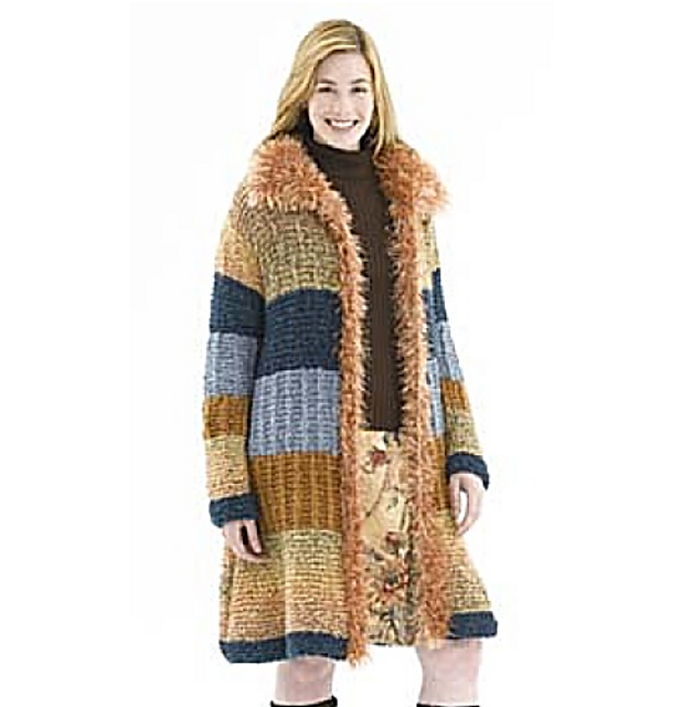 Plush Patchwork Coat