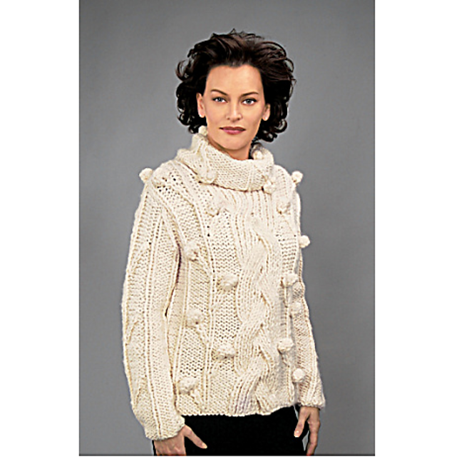Chunky Cabled Bobble Sweater