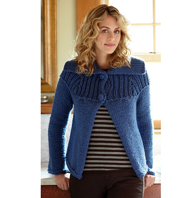 Lush Collared Blue Cardi