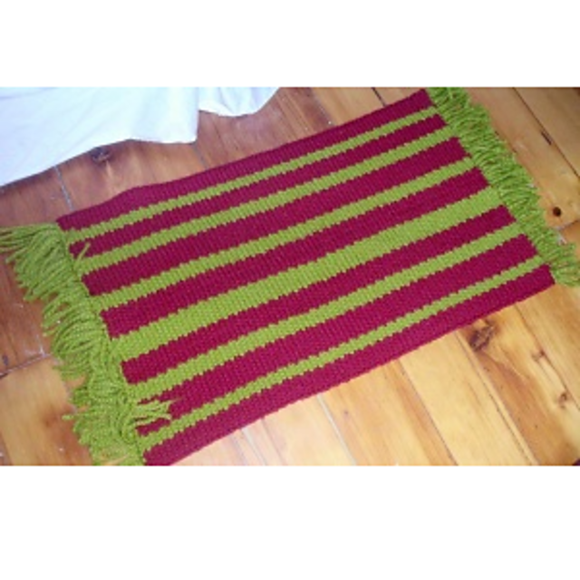 Loom Knit Summer Shag Rug with Fringe