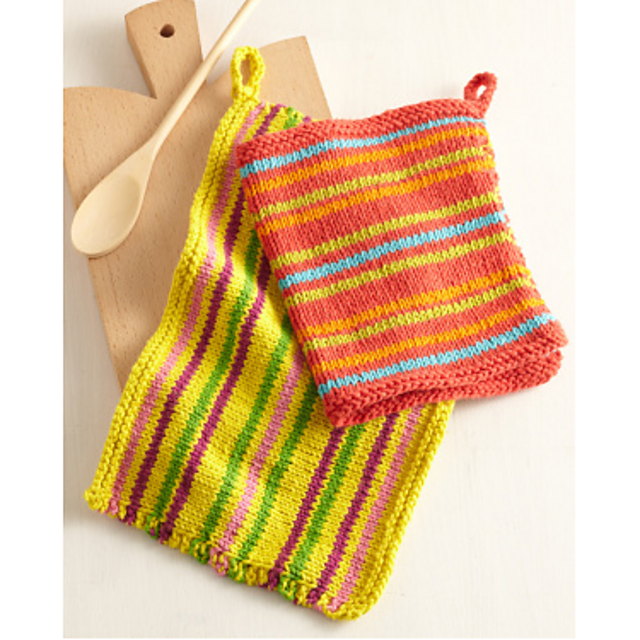 Bright Stripes Dishcloth