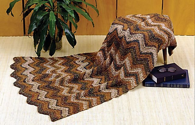 Autumn Ripple Afghan (Knit)