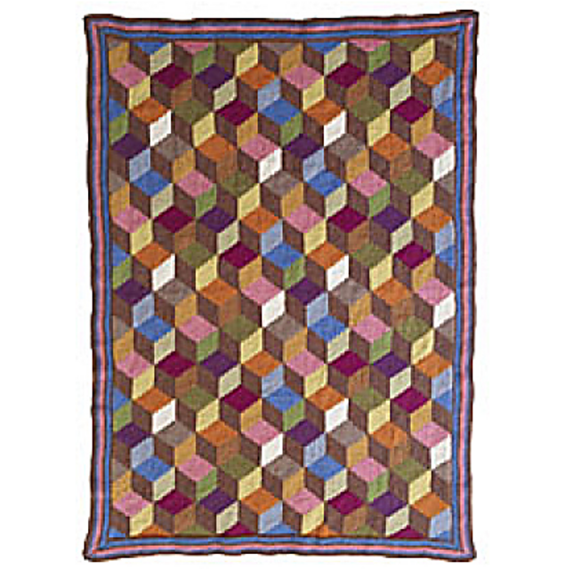 Tumbling Blocks Afghan