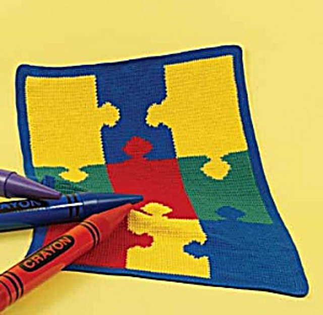 Jigsaw Puzzle Afghan #30040AD