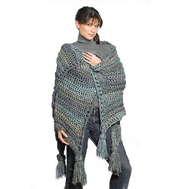 Tasseled Quick-Crochet Throw