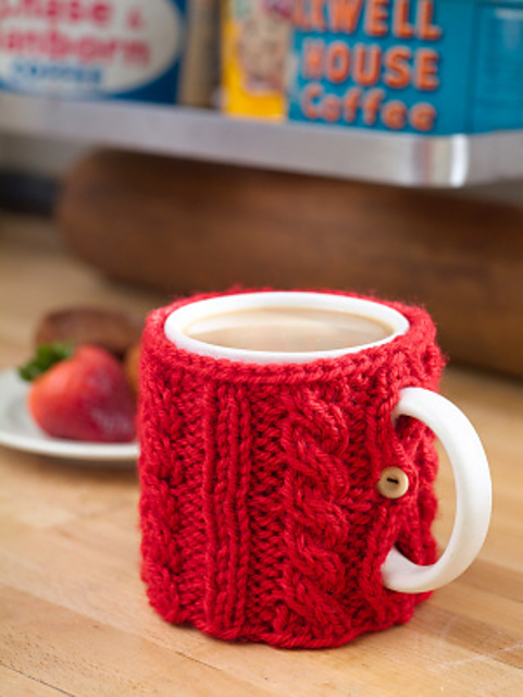 Cabled Mug Cozy #L32359