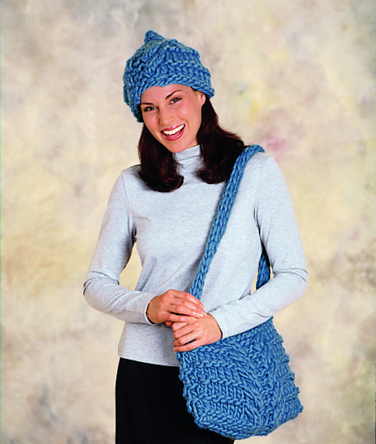 Cabled Hat and Bag #1170 (Bag)