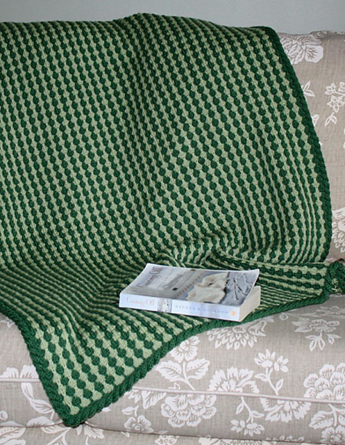 Tuck Stitch Lap Throw / Baby Blanket