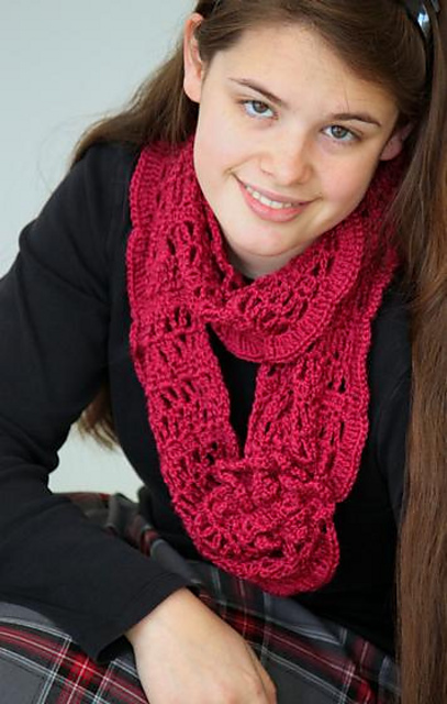 Corsage Infinity Scarf or Shoulder Wrap