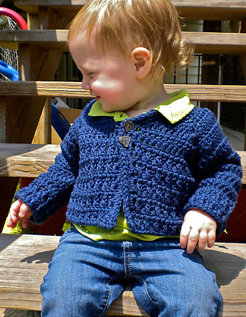Rustic Raglan Crochet Baby Sweater