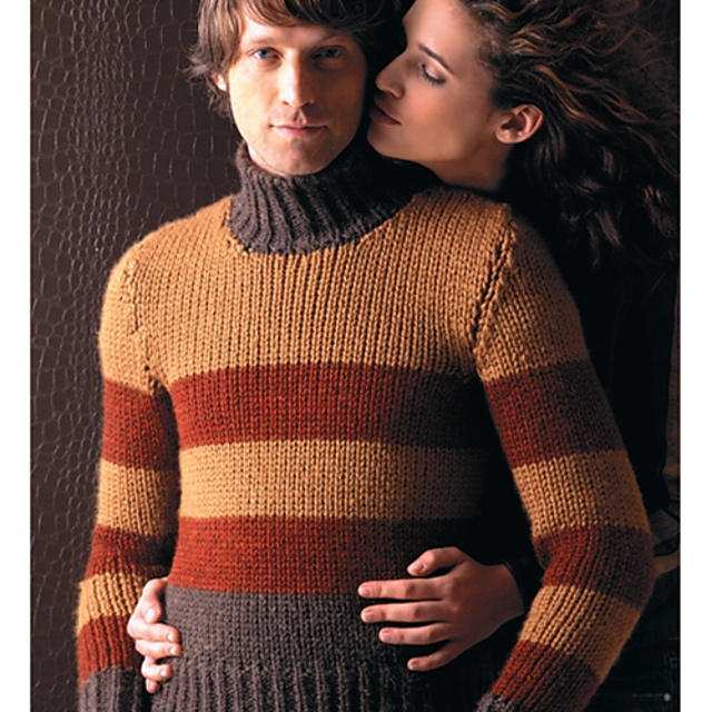 #11 Man's Striped Turtleneck