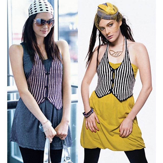 #18 Uptown / #19 Downtown Striped Vest