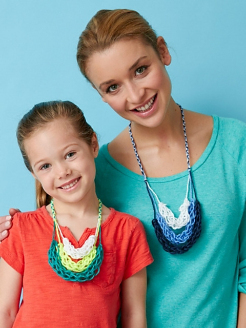 Finger Knitting Necklace