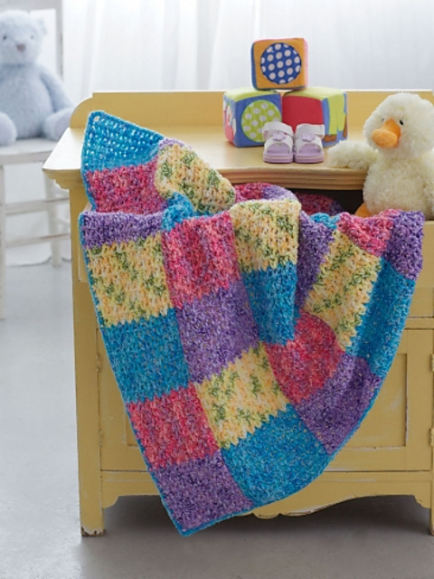 Color Block Panels Blanket