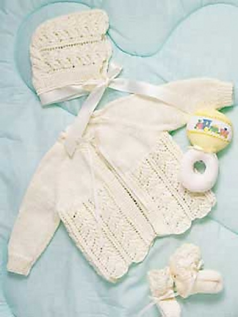 Baby Layette - Jacket & Bonnet