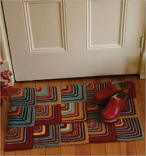 Ravelry: Mitered-Square Rug pattern by Katy Ryan