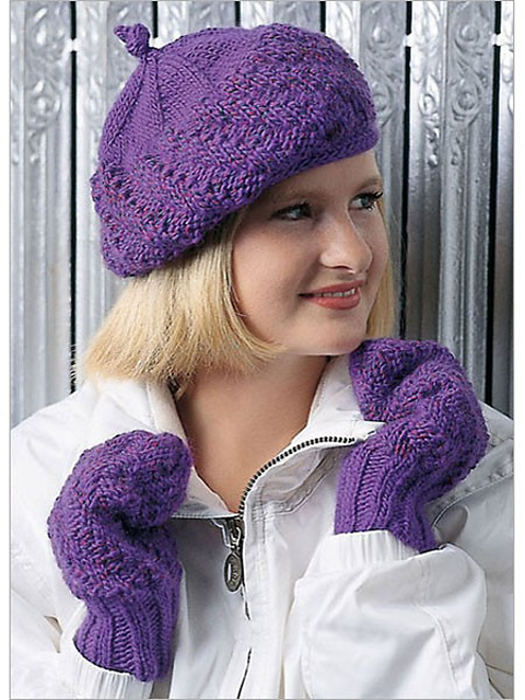 Spiral Basketweave Mittens