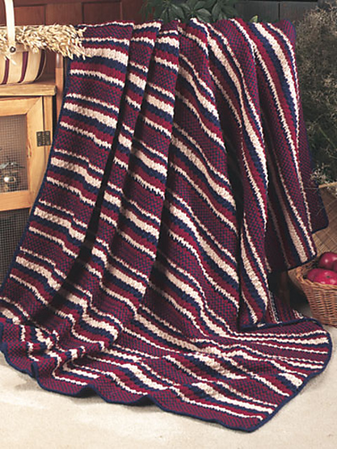 Knitted Stripe Afghan