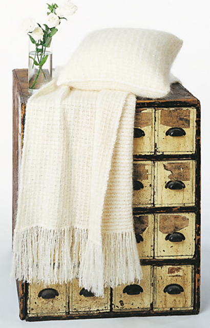White on White Lap Throw