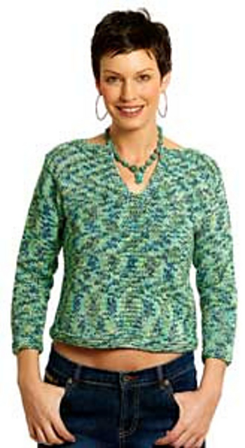 My First Cropped Garter Band Pullover