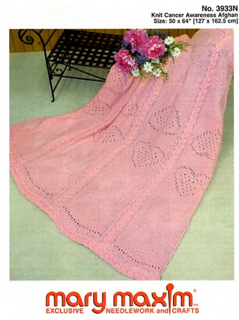 Cancer Awareness Afghan (Knit)